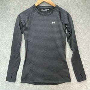Under Armour Womens Black Fitted Pullover Shirt Size Xs Long Sleeves